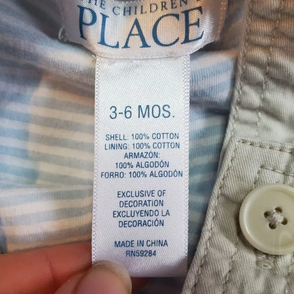 𝅺The childrens place two 3-6 months overalls